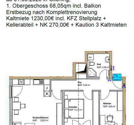 Erstbezug nach Sanierung: Exklusive 3-Zimmer-Wohnung in Gilching