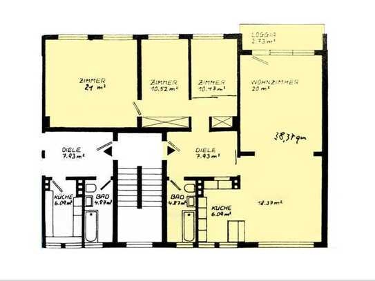 Modernisierte 3,5-Raum-Wohnung mit Balkon und Einbauküche in Hannover