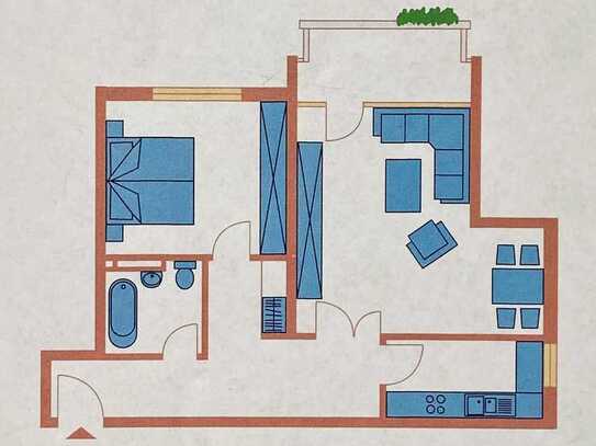 Geschmackvolle 2-Zimmer-Wohnung mit Balkon in Bad Nauheim