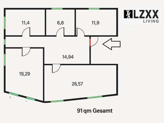 3-Zimmer-Wohnung in Montabaur Innenstadt (2.OG)