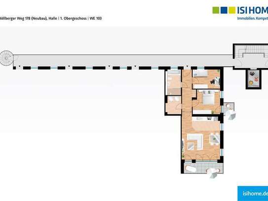 Tolle 3-Raumwohnung mit 2 Balkonen direkt an der Saale - WE103