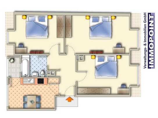 ZENTRAL, ZENTRALER, ZIRKEL! = MÖBLIERTE 3-ZIMMER-WOHNUNG UNWEIT DES KRONENPLATZES UND DER UNI