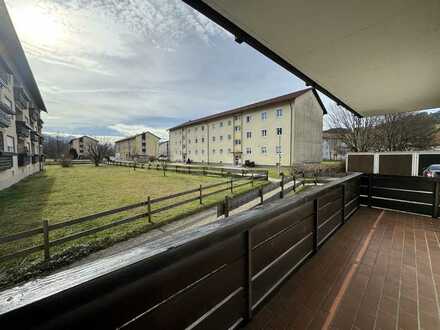 Moderne Hochparterre Wohnung im Herzen von Blaichach mit großem Südwest-Eckbalkon