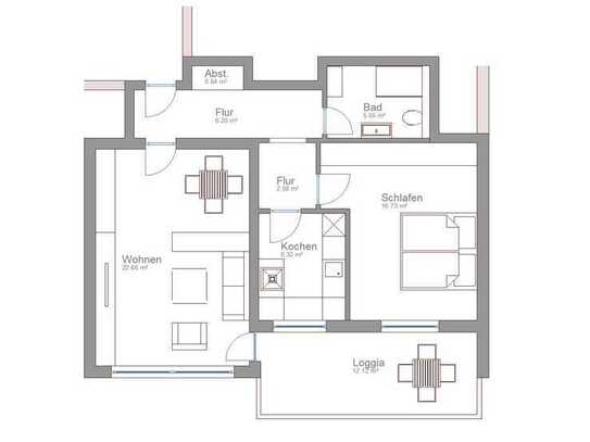 Schöne 2-Zimmer-Wohnung mit Loggia in Neheim-Hüsten Zentrum