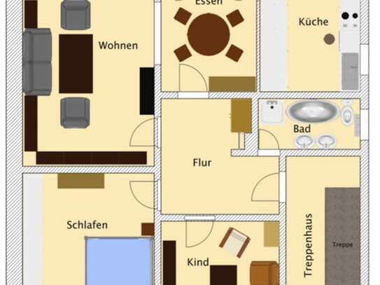 Attraktive 3,5-Zimmer-Wohnung mit Balkon in Hockenheim