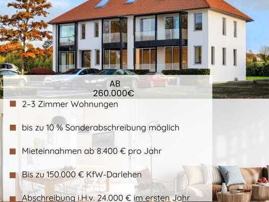 10% Abschreibung 2 & 3- Zimmer Wohnungen