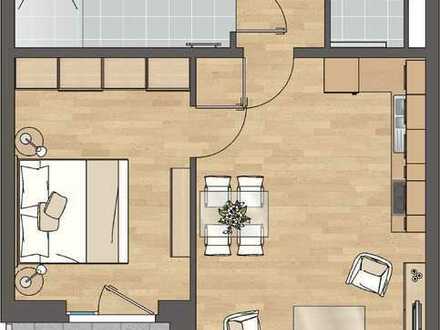 Geschmackvolle 2-Raum-Wohnung mit gehobener Innenausstattung mit Balkon und Einbauküche in Bonn