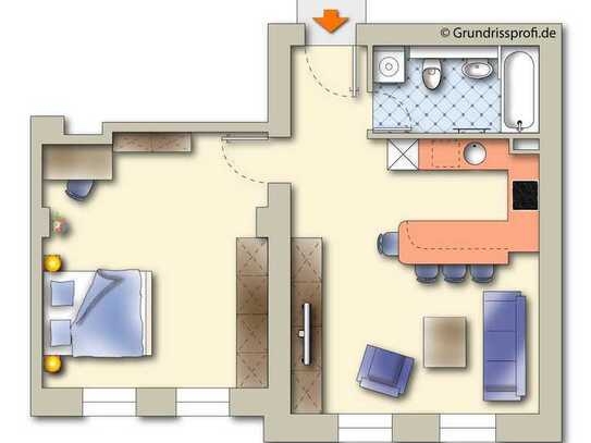 Kapitalanleger aufgepasst! +Quartier Siebengrün + Gohlis+ Top sanierte 2-Raum-Wohnung - EBK, Parkett