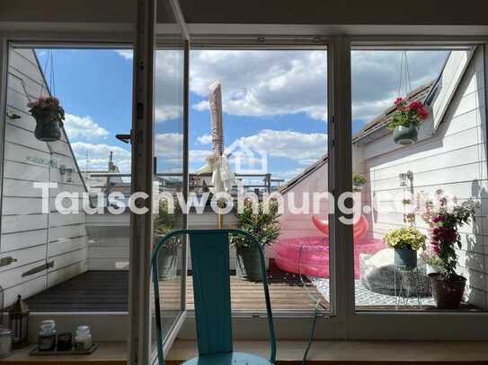 Tauschwohnung: Perfekte 2-Zimmer Wohnung mit Balkon und Skylineblick