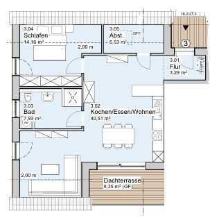 Exklusives Wohnen auf 2 Etagen mit 95 m² Fläche inkl. Dachterrasse