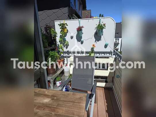 Tauschwohnung: Maisonette-Wohnung in Kalk mit zwei Bäder und Balkon