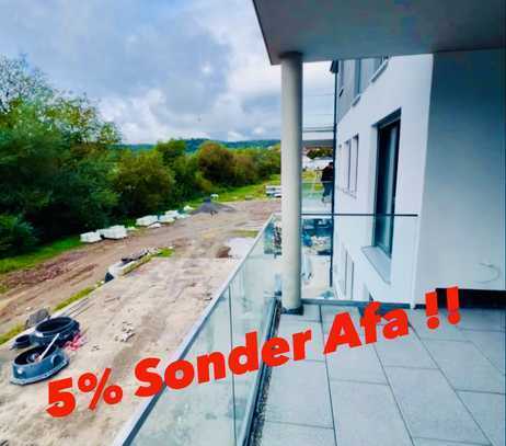 Neubau 3 Zimmer OG-Wohnung C5, Balkon mit Glasgeländer - 5 % Sonder-Afa nutzen !!