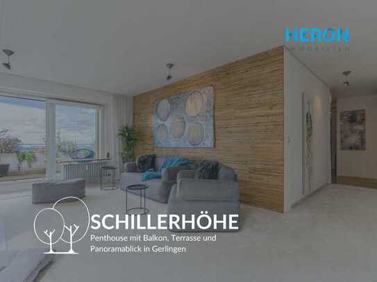 SCHILLERHÖHE - Penthouse mit Balkon, Terrasse und Panoramablick in Gerlingen