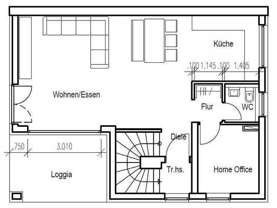 Maisonette-Wohnung mit Loggia - Neubau - Erstbezug