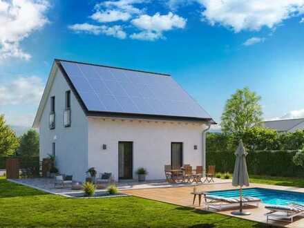 *Energieeffizienter Wohntraum: Fertighaus mit nachhaltiger Technologie.*