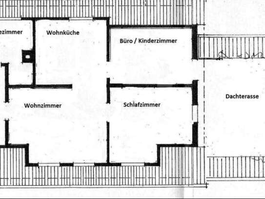 3-Zimmer-Maisonette-Wohnung mit Dachterasse und Einbauküche in Tübingen