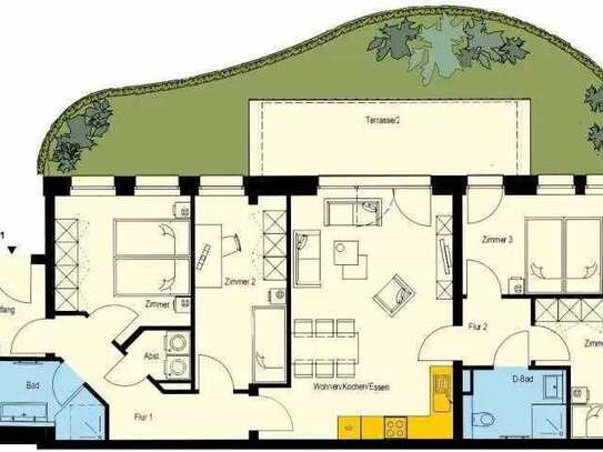 Exklusive 5-Raum-Erdgeschosswohnung mit moderner Innenausstattung mit Gartenbereich im Zentrum-Süd