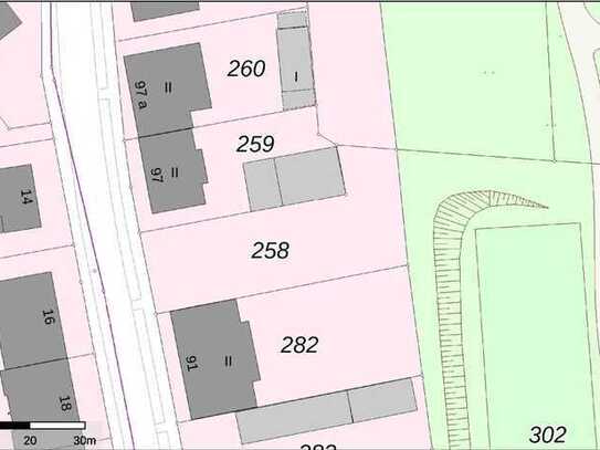 Seltene Gelegenheit! 
Baugrundstück für ein Ein- / Mehrfamilienhaus