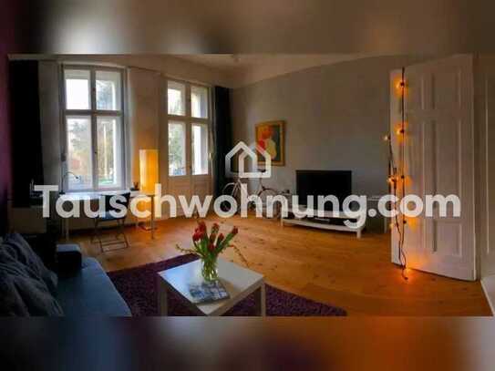 Tauschwohnung: Traumwohnung mit Balkon und eigenem Garten + Wald und See