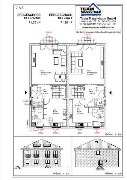 Exklusiver Neubau Stadtvilla-DHH mit 140m²_KfW-40 mit TEAM-Massivhaus Wohntraum du kannst loslegen!