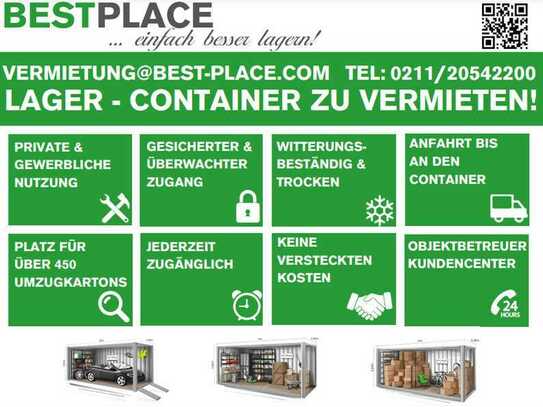 20" Container - 14m² Lager- Berlin 50% Rabatt im 1. Monat