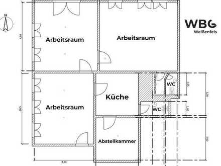 Exklusive Büroimmobilie in Weißenfels West - 80m² mit PKW Stellplatz