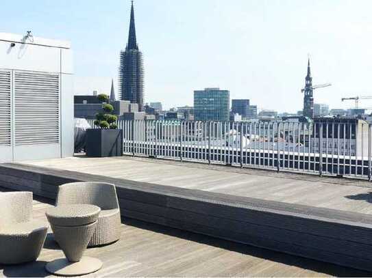 Mittagspause auf der gemütlichen Dachterrasse - Moderne Büros am Rödingsmarkt! Provisionsfrei