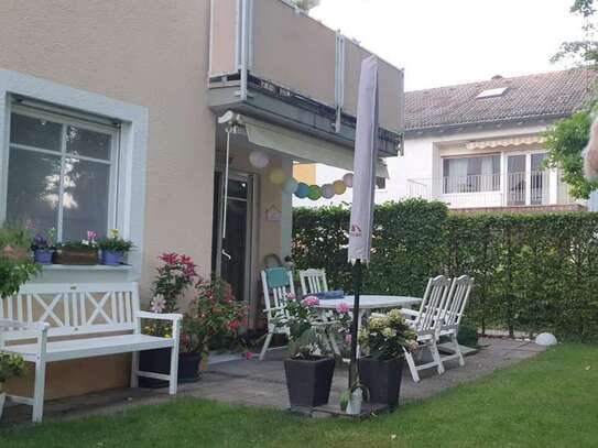 2-Raum-Garten-Wohnung mit EBK und Hobbyraum (80qm Wohn-/Nutzfläche) in München Waldtrudering