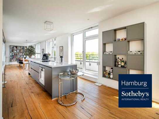 Spektakuläres Penthouse mit Panoramablick über Hamburg