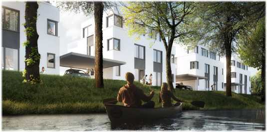 MODERNES STADTHAUS DIREKT AM WASSER (VON PRIVAT)