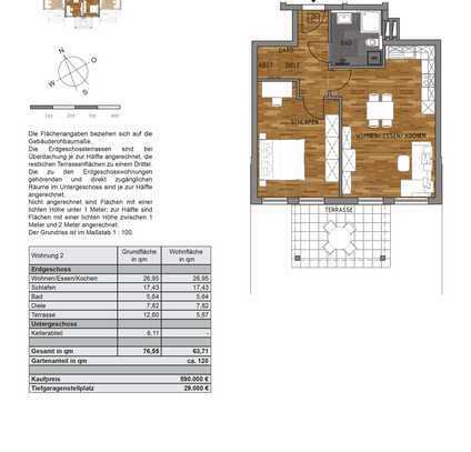 NEUBAU +++ 2 - Zi.- Gartenwohnung