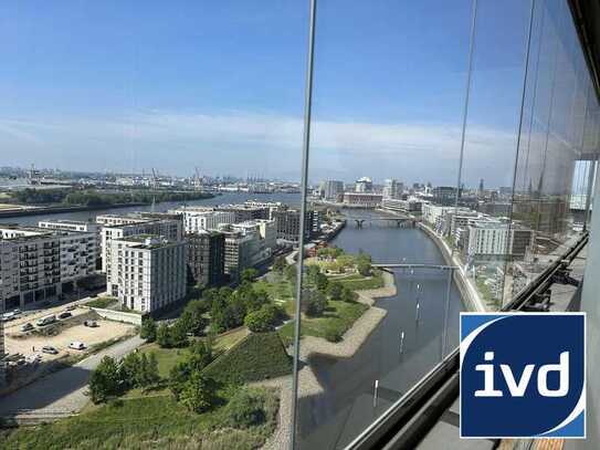 2 Zimmer Wohnung mit Loggia und Ausblick auf die Skyline der Hamburger Hafencity -Erstbezug-