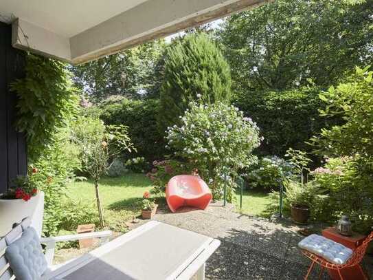 Lichtdurchflutete Eigentumswohnung mit einzigartigem Garten in zentraler Ruhiglage von Bayenthal