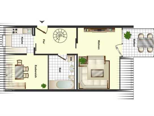 3-Zi-Maisonettewohnung in Hochdorf zu verkaufen!