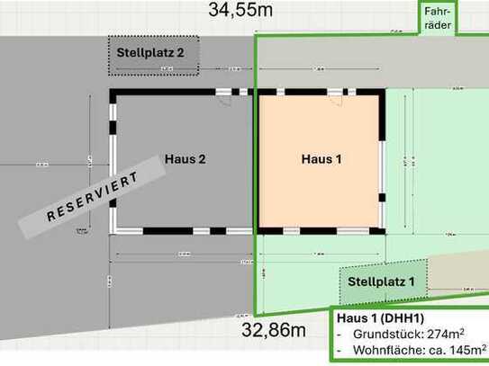 Attraktives Teilgrundstück für Ihre Doppelhaushälfte