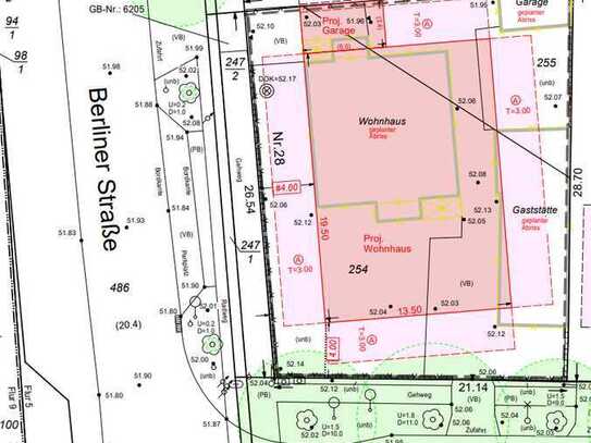 Entwicklungsgrundstück m. Bauvorbescheid Wohn- u. Geschäftshaus, ca. 789 qm BGF.