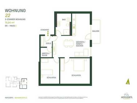 HOFVIERTL - Am Koanznfeld
Haus C Nr.22 - Dachgeschoss 3-Zimmer