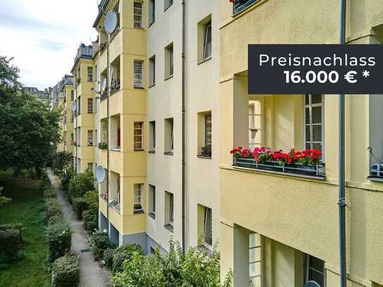 Preisnachlass sichern auf helle 2,5-Zimmerwohnung mit Balkon & Wannenbad