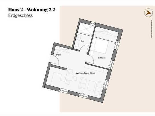 Wunderschöne 2-Zimmer-EG-Wohnung mit Tiefgaragenstellplatz!