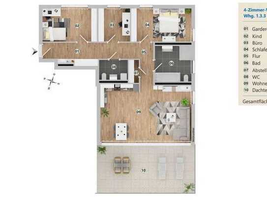 4-Zimmer-PENTHOUSE-Wohnung