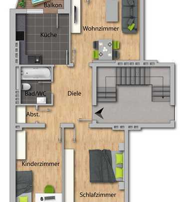 Bezugsfreie Wohnung in ruhiger Top-Lage von Flingern-Nord - Perfekte Aufteilung mit 2 Balkonen