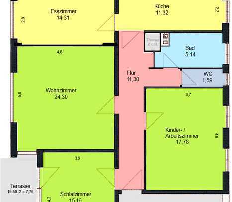 Attraktive 4-Zimmer-Wohnung mit gehobener Innenausstattung mit Balkon in Nördlingen