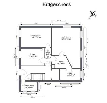 Ruhige und helle 2-Zimmer-Wohnung mit Gartenanteil in Cronenberg