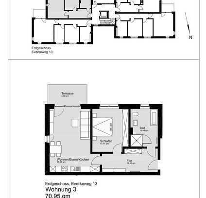 Erdgeschoss Wohnung in einer ruhigen Wohnlage!