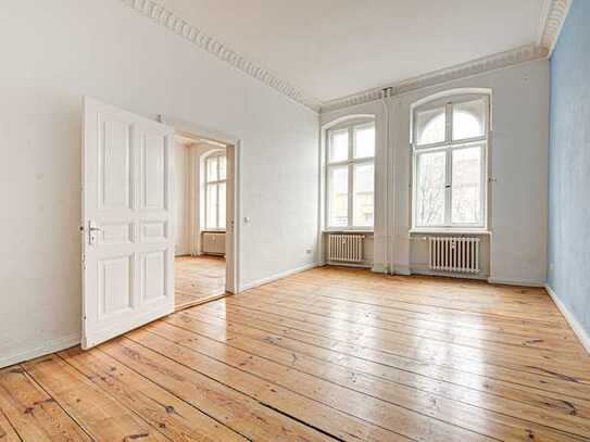 Jetzt einziehen: Tolle Gründerzeit-Wohnung - 5 Zimmer - Balkon - Stuck + Nahe Altstadt