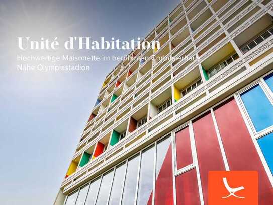 Unité d'Habitation - Hochwertige Maisonette im berühmten Corbusierhaus Nähe Olympiastadion