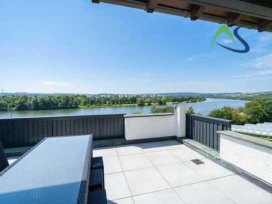 Großzügige Dachterrassenwohnung mit Südhanglage und traumhaftem Ausblick auf die Donau - bezugsfrei