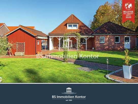 Großzügiger Bungalow mit Anbau, Terrasse, Carport und Gartenanlage in zentraler Wohnlage!