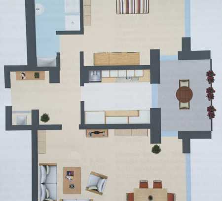 Helle moderne 2-Zimmerwohnung mit sonnigem Südbalkon