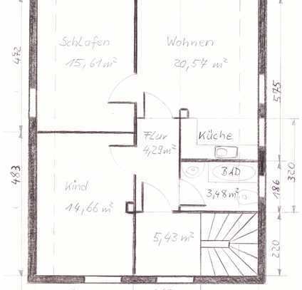 Schöne 2,5-Zimmer-DG-Wohnung in Friedberg-West